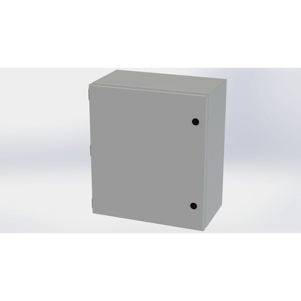 1/4 Turn Latch Electrical Enclosures, 16 in H, 8 in D, 14 in W, NEMA 3R, 4, 12, 13, Carbon Steel